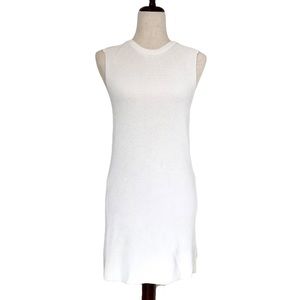 Aritzia Women’s Wilfred Sleeveless Crewneck Knee Length Sweater Dress, Cream